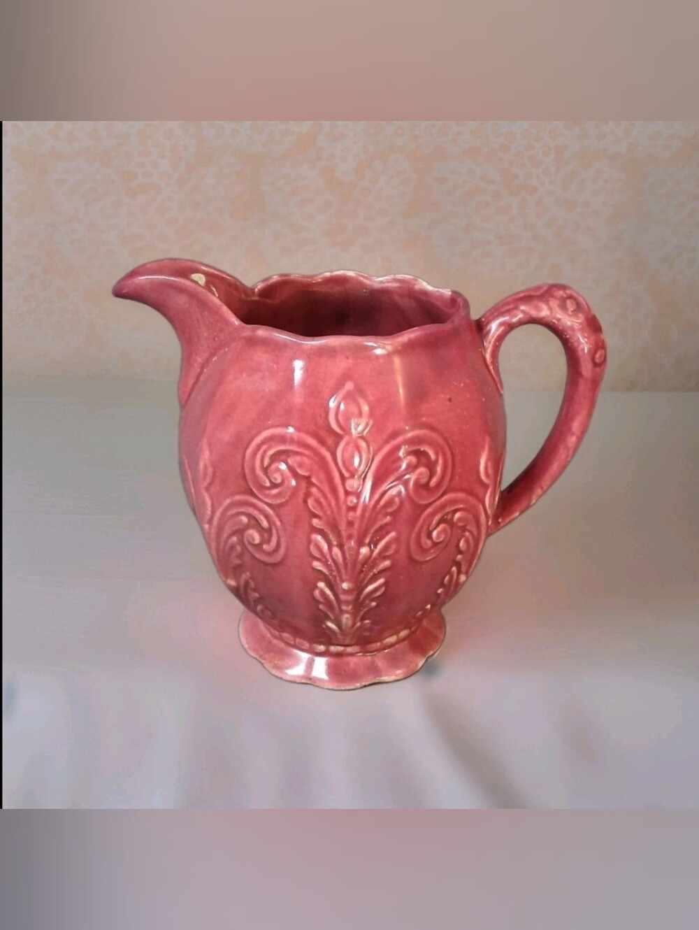 Vintage Blue Ridge Pottery Grace Pitcher in Burgundy